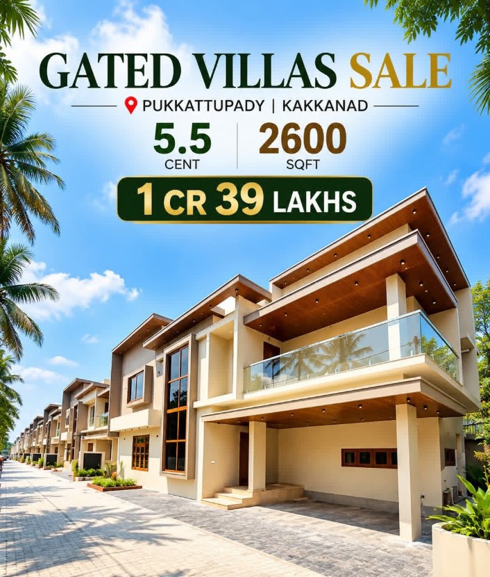 Gated community new New villa for sale in Pukkatupady, Ernakulam